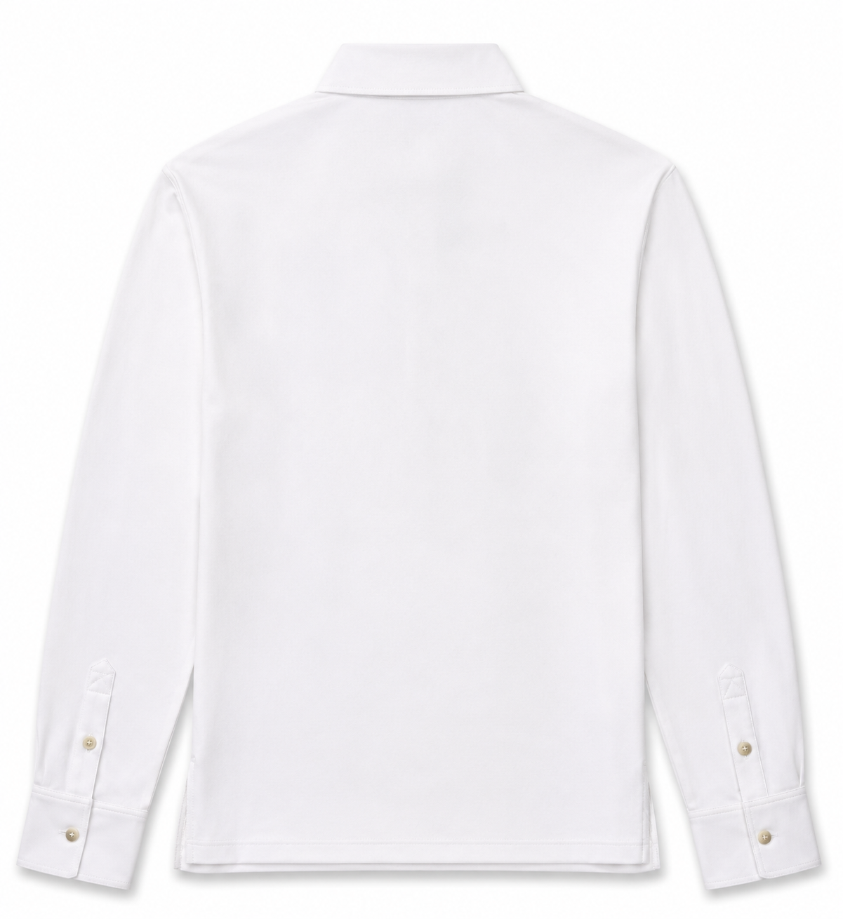Long Sleeve Cotton Pique Poloshirt